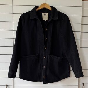 Sezane Will Jacket in Washed Black Denim